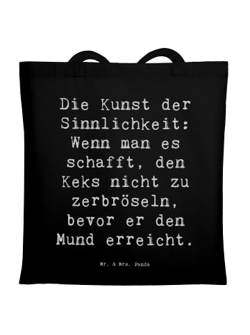 Mr. & Mrs. Panda Baumwolltasche Spruch Kunst der Sinnlichkeit mi... in Schwarz