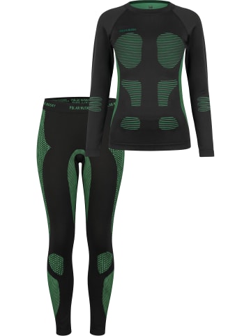 normani Damen Sport-Funktionsunterwäsche Set Hemd + Hose in Grün