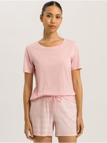 Hanro Pyjama Laura in coral stripes