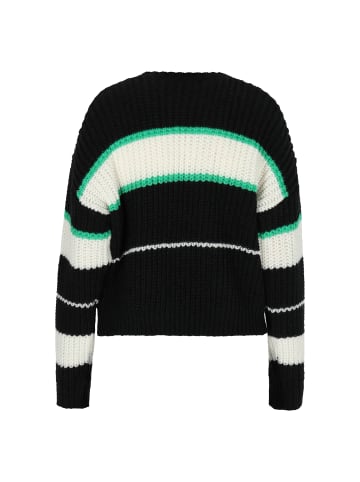 myMo Damen Pullover in SCHWARZ WOLLWEISS GRÜN