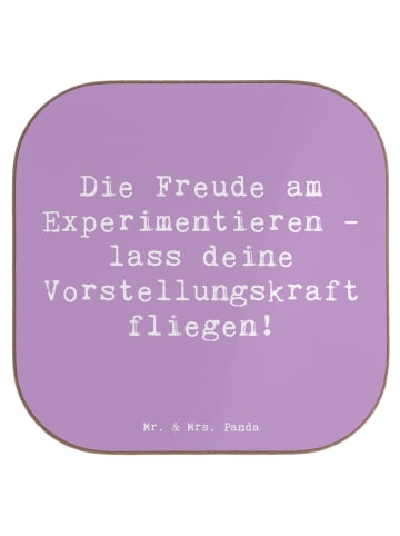 Mr. & Mrs. Panda Tischuntersetzer Spruch Die Freude am Experimen... in Lavendeltraum