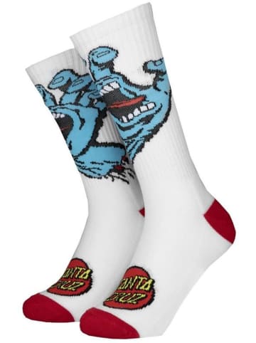 Santa Cruz Socke "Screaming Hand Sock" in Weiß