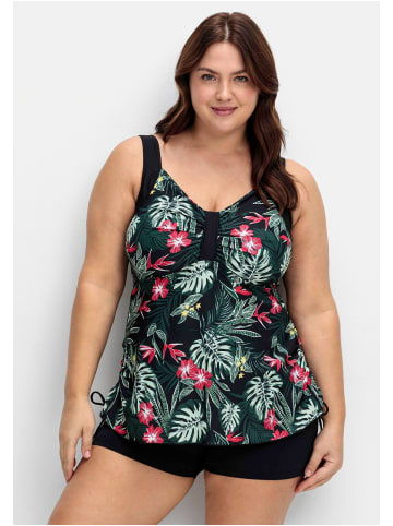 sheego Tankini-Top in schwarz gemustert