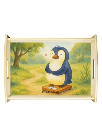 Mr. & Mrs. Panda Frühstückstablett Pinguin Diät Design ohne Spruch in Weiß
