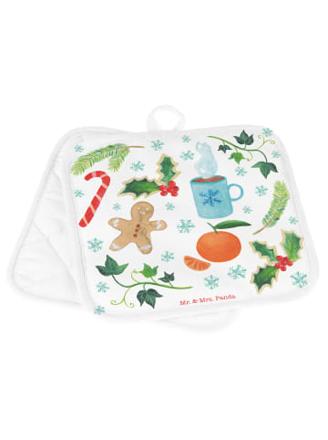 Mr. & Mrs. Panda topfhalter Winter mit Spruch in Bunt