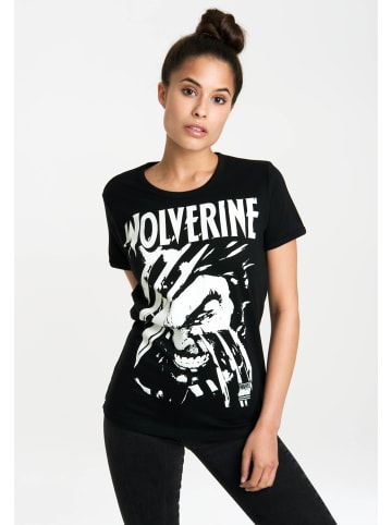 Logoshirt Print T-Shirt Wolverine in schwarz