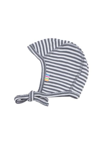 Joha Erstlingsmütze aus Merinowolle/Seide in dark grey