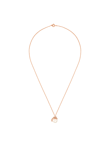 Steel_Art Schmuckset Frauen mit Halskette und Ohrringen Set Leora silberfarben poliert in rosegoldfarben