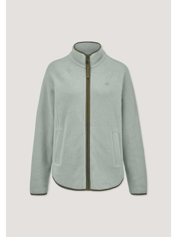 Hessnatur Fleece Jacke in mattgrün