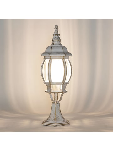 Licht-Erlebnisse Wegeleuchte Ø 15.5 x (H)50.5 cm in Weiß Gold