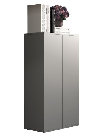 VCM  Holz Kommode Sideboard Anrichte Dalosa 3 Drehtüren in Grau