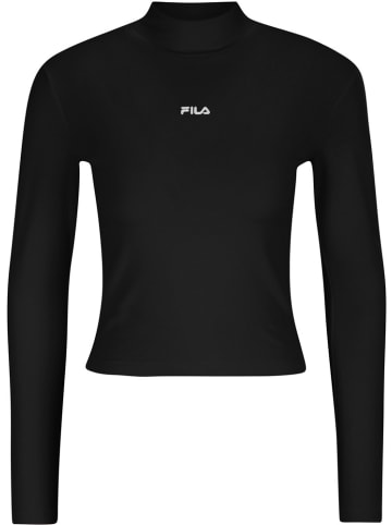 Fila Longsleeve "Linnuse Cropped Turtle Neck" in Schwarz