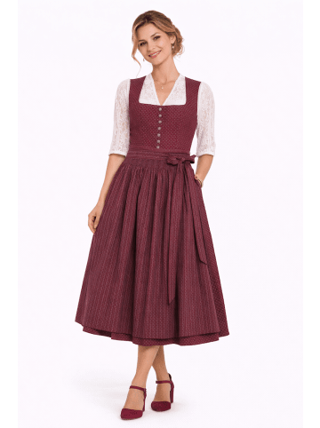 Berwin Dirndl aus Baumwolle mit Streifenschürze