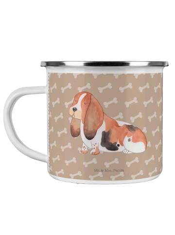 Mr. & Mrs. Panda Camping Emaille Tasse Hund Basset Hound ohne Sp... in Hundeglück