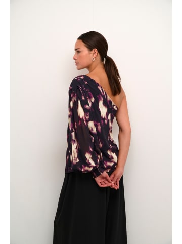 Kaffe Langarm - Hemd KAaska in Purple Blurry Graphics