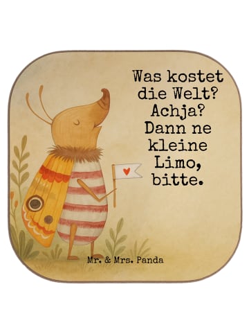 Mr. & Mrs. Panda Kaffeeuntersetzer Nachtfalter Fähnchen Design m... in Weiß