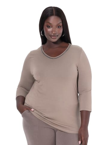 Ulla Popken Shirt in blassbraun