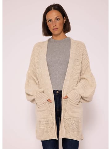 SASSYCLASSY Oversize Strick-Cardigan in Beige