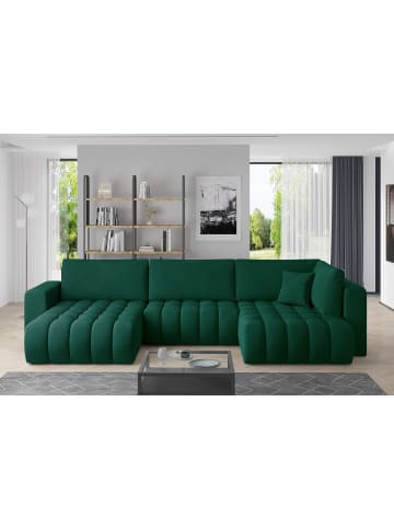MF Design Bonita Recamiere Links in Flaschengrün -  (L) 175 x (B) 350 x (H) 92 cm