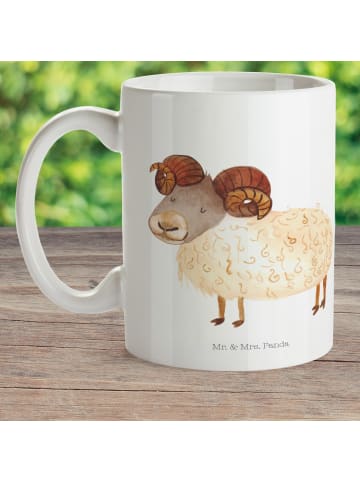 Mr. & Mrs. Panda Mehrwegbecher Sternzeichen Widder ohne Spruch in Weiß