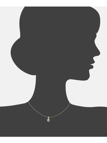 Diamant L'éternel Halskette mit Anhänger aus 375 Gelbgold mit Diamant mit Morganit