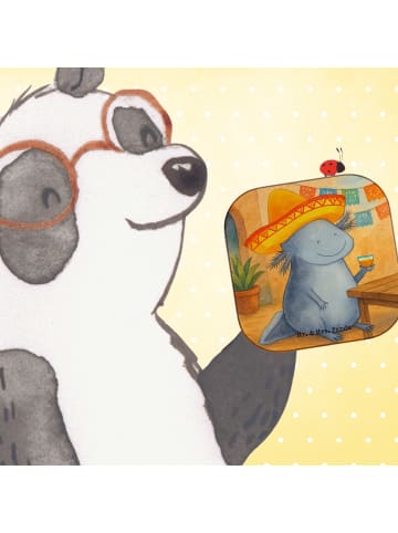 Mr. & Mrs. Panda Holzuntersetzer Axolotl Tequila Design ohne Spruch in Weiß