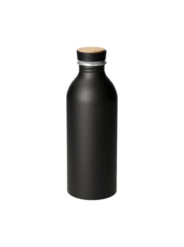 elasto Aluminiumflasche "Breeze" in schwarz/natur - 650 ml