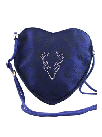 Edelnice Dirndltasche in royalblau und leichtem schwarz