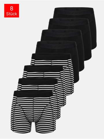 Tazzio Boxershorts 6er-Pack "BS1000" in Weiß/Schwarz