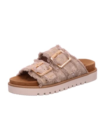 Mustang Plateau Pantoletten in Beige