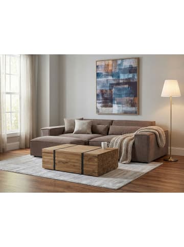 Beliani Couchtisch GANDER in Braun/Schwarz - (W) 69 x (H) 37 x (L) 110 cm