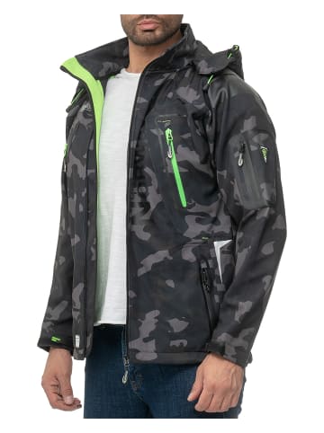 Geographical Norway Herren Regular Fit Softshelljacke  in Black-Green