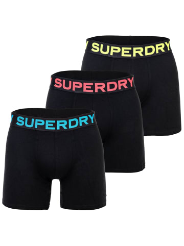 Superdry Boxershort 3er Pack in Schwarz/Blau/Gelb