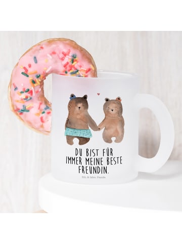 Mr. & Mrs. Panda Tasse Bär Freundin mit Spruch in Transparent