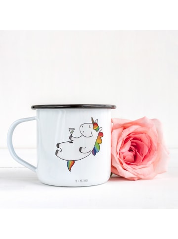 Mr. & Mrs. Panda Trinkbecher Einhorn Blümchentail ohne Spruch in Weiß