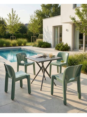 Beliani 4er-Set Gartenstuhl BETIM in Grün
