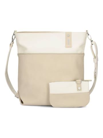 Zwei Jana Schultertasche 33 cm in nubuk linen