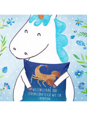 Mr. & Mrs. Panda kuschelkissen 40x40 Sternzeichen Skorpion mit S... in Sternenhimmel Blau