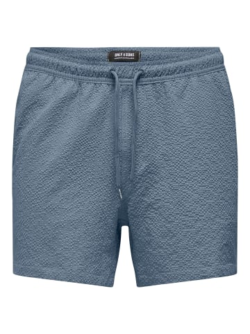 Only&Sons Bade-Shorts 'Ted' in blau