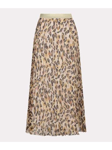 Esqualo Pliseerock Leopard-Dream-Print in Beige