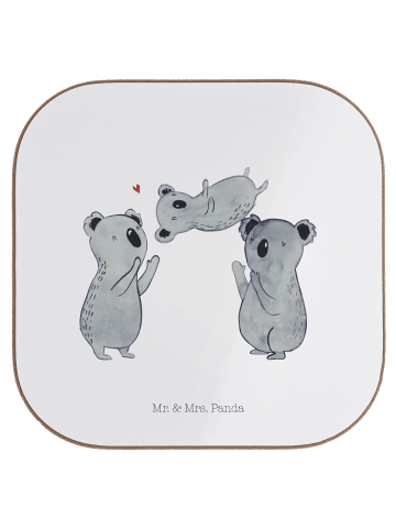 Mr. & Mrs. Panda Untersetzer Koalas Feiern ohne Spruch in Weiß