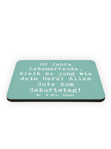 Mr. & Mrs. Panda Magnet Spruch 88. Geburtstag Jubel mit Spruch in Meeresbrise