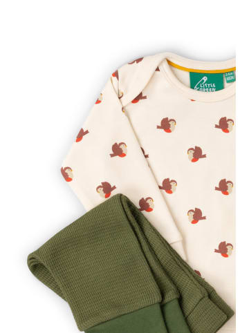 Little Green Radicals Bio T-Shirt und Jogger Set in Creme