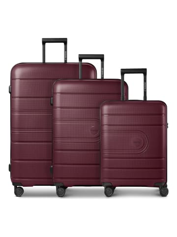 Redolz Essentials 11 4 Rollen Kofferset 3-teilig mit Dehnfalte in burgundy