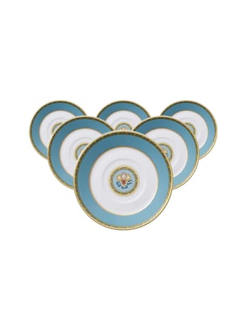 Villeroy & Boch 6er Set Espressountertassen Samarkand Aquamarin ø 12,6 cm in bunt