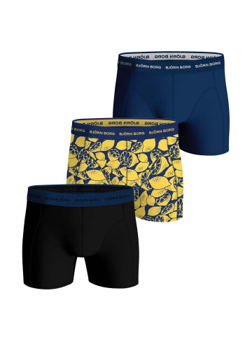 Björn Borg Boxershort 3er Pack in Blau/Gelb