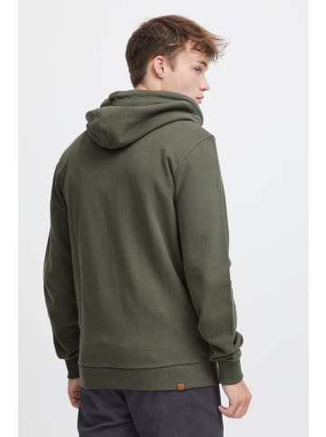 BLEND Kapuzensweatjacke BHLobal 20716777 ME mit Brust-Badge in Grün