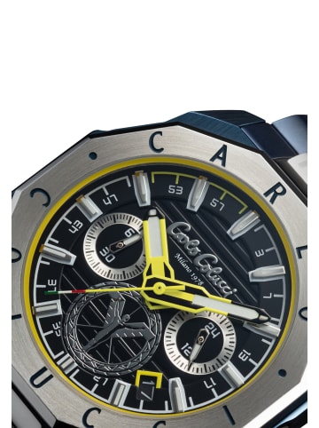 Carlo Colucci Quarz Chronograph Dorgnach in Blau/Silber