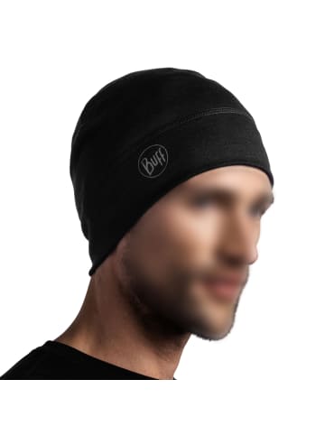 Buff Merino Lightweight Beanie in Schwarz