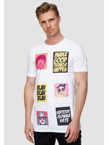 Uniplay Rundhals T-Shirt Modern Comic Pop Art Meme Fan Shirt in Weiß